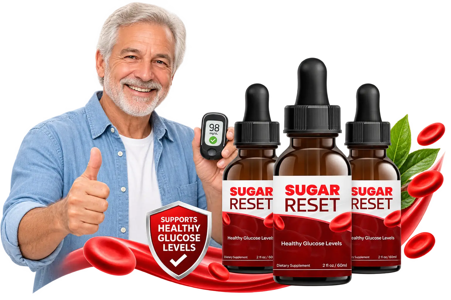 Sugar Reset glucose support liquid dropper bottle
